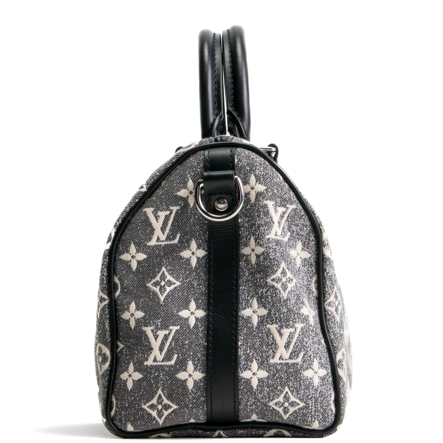 LOUIS VUITTON Monogram Jacquard Denim Speedy Bandouliere 25 - Dark Gray
