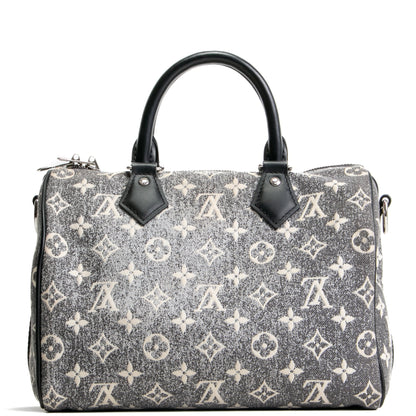 LOUIS VUITTON Monogram Jacquard Denim Speedy Bandouliere 25 - Dark Gray