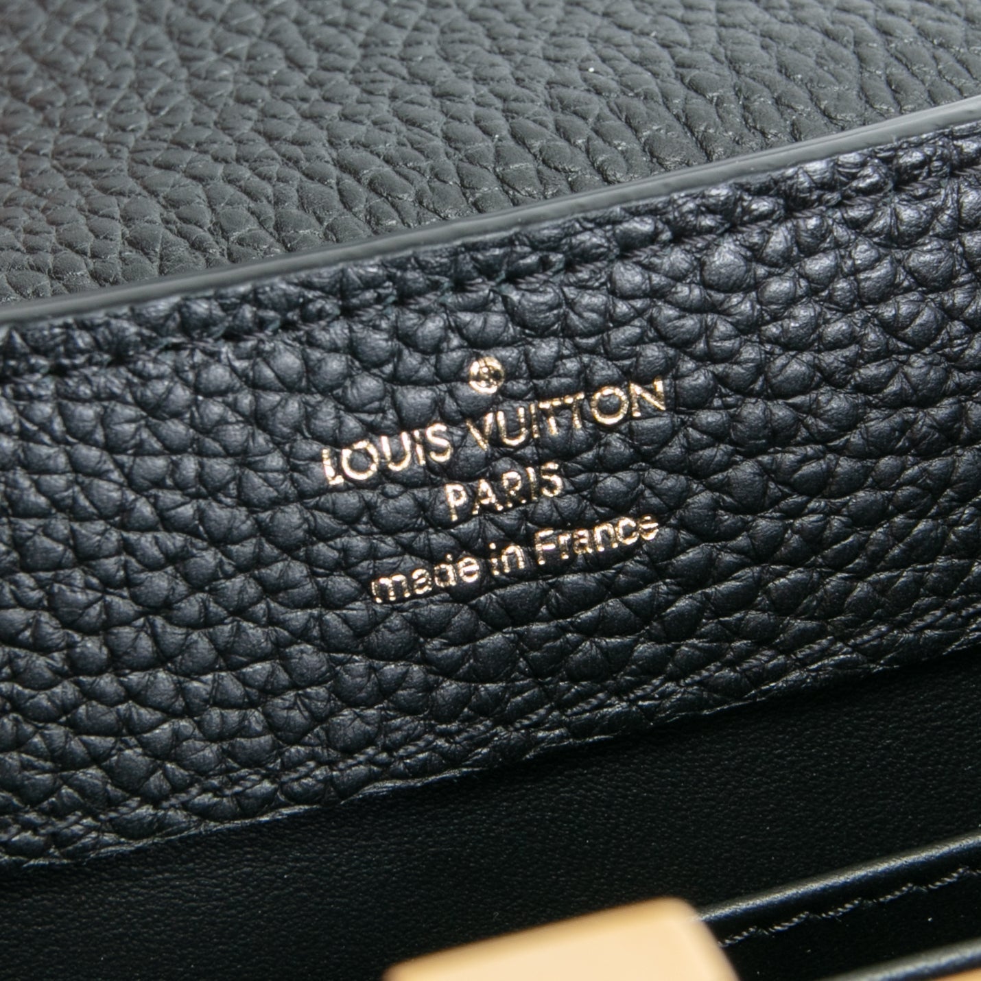 LOUIS VUITTON Taurillon Leather Capucines Mini - Black