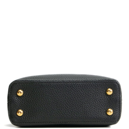 LOUIS VUITTON Taurillon Leather Capucines Mini - Black