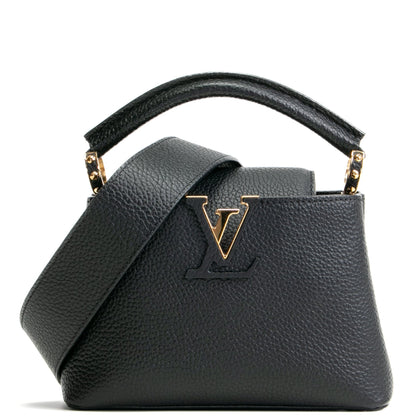 LOUIS VUITTON Taurillon Leather Capucines Mini - Black