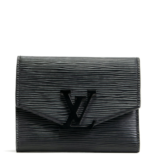 Louis Vuitton Epi Grenelle Compact Wallet Black