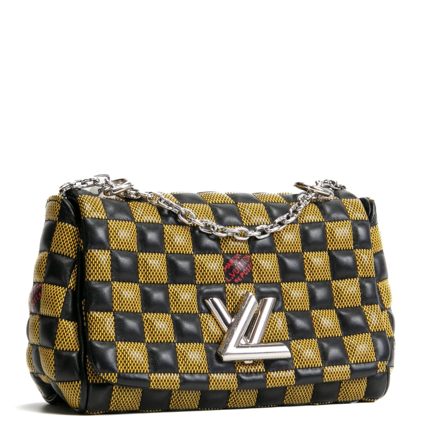 LOUIS VUITTON Limited Edition Damier Quilted Twist BB- Yellow/Black