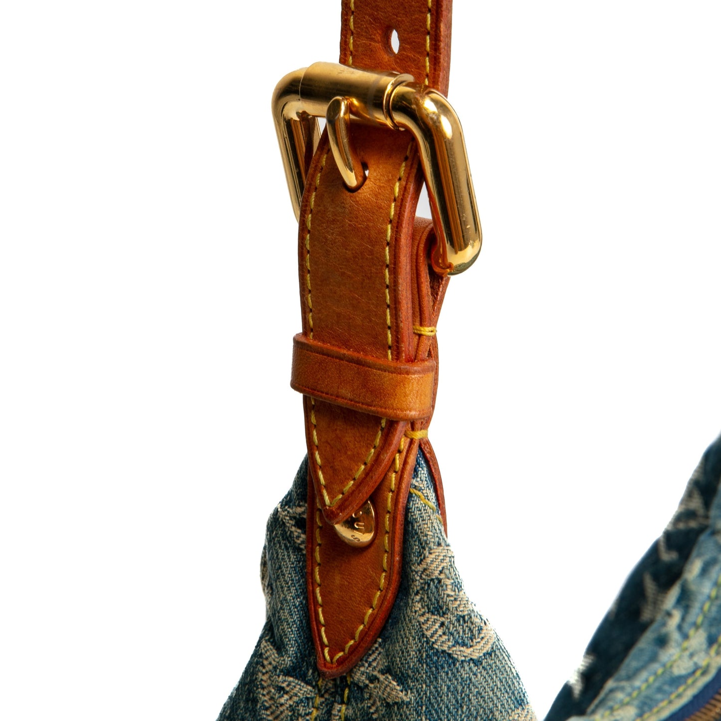 LOUIS VUITTON Vintage Baggy GM Monogram Denim- Blue