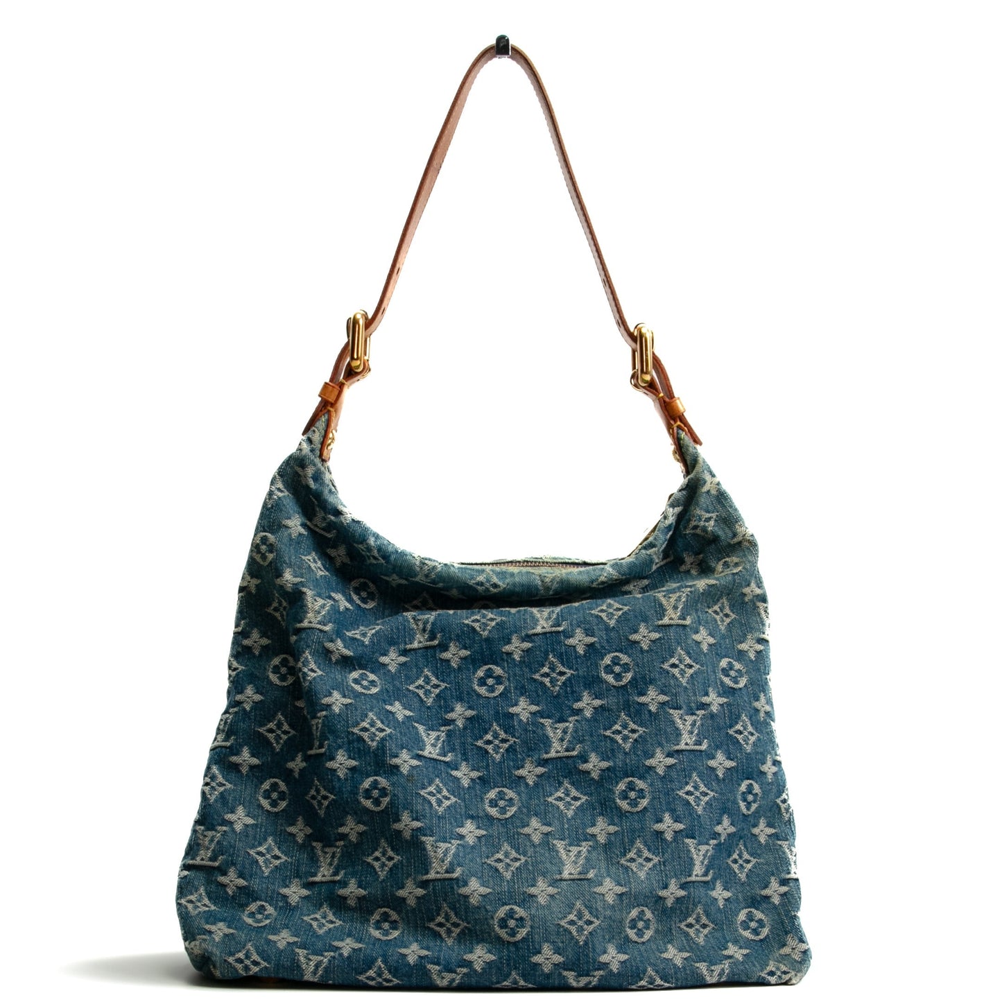 LOUIS VUITTON Vintage Baggy GM Monogram Denim- Blue