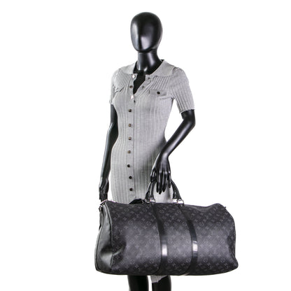 LOUIS VUITTON Keepall Bandouliere 55 Monogram Eclipse- OUTLET FINAL SALE