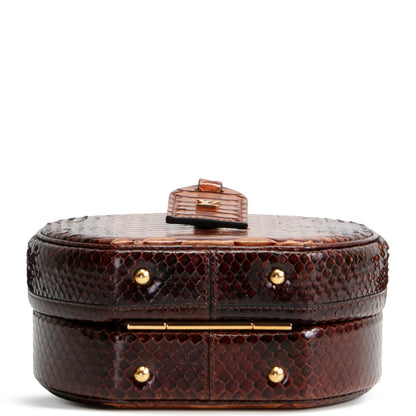 LOUIS VUITTON Python Petite Boite Chapeau - Brown