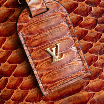 LOUIS VUITTON Python Petite Boite Chapeau - Brown