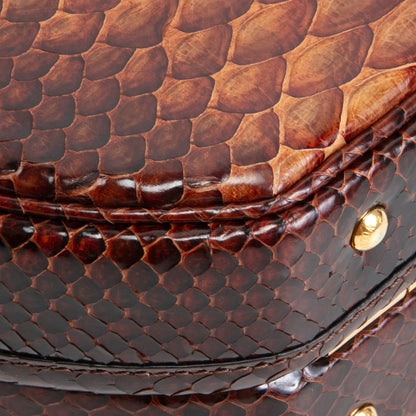 LOUIS VUITTON Python Petite Boite Chapeau - Brown
