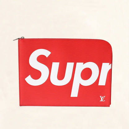 Louis Vuitton Supreme Red Epi Pochette Jour GM