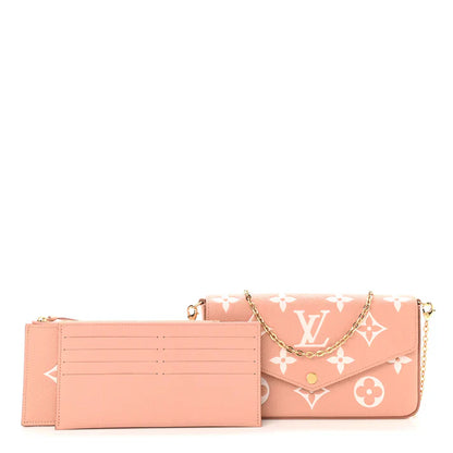Louis Vuitton Chain Wallet Rose Trianon Creme