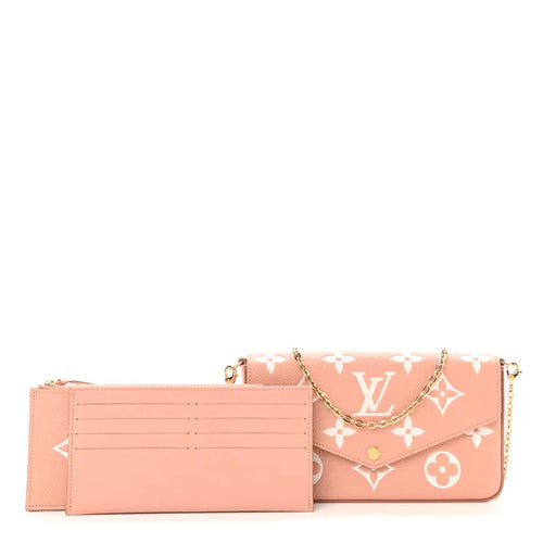Louis Vuitton Chain Wallet Rose Trianon Creme