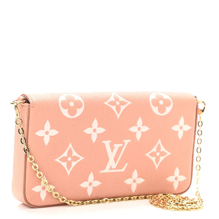 Louis Vuitton Chain Wallet Rose Trianon Creme