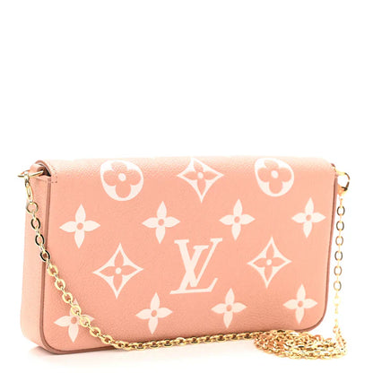 Louis Vuitton Chain Wallet Rose Trianon Creme