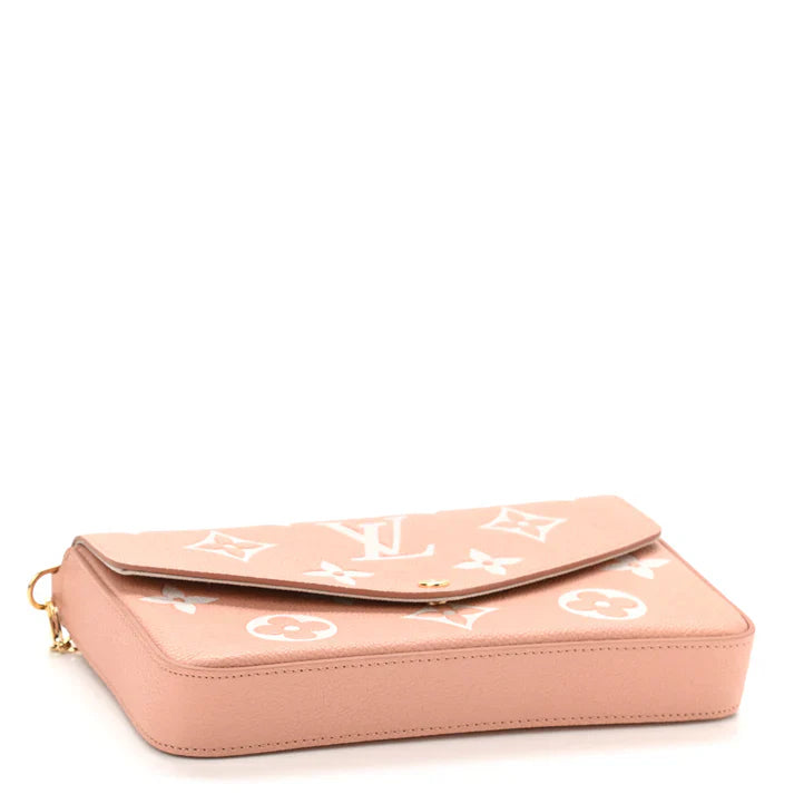 Louis Vuitton Chain Wallet Rose Trianon Creme