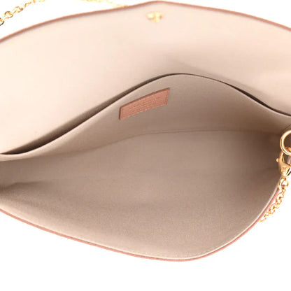 Louis Vuitton Chain Wallet Rose Trianon Creme