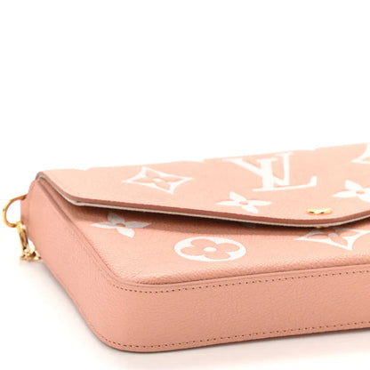 Louis Vuitton Chain Wallet Rose Trianon Creme