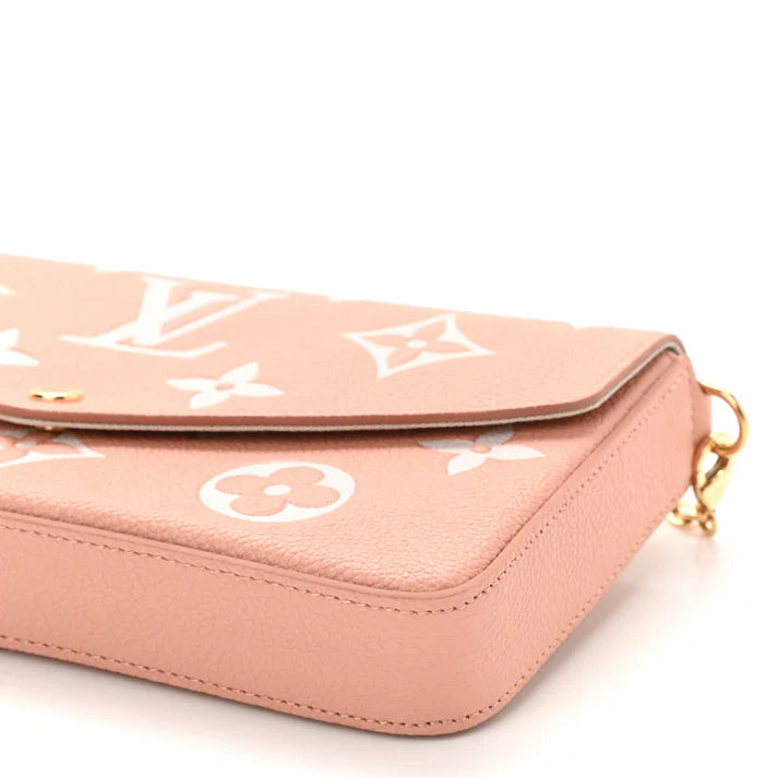 Louis Vuitton Chain Wallet Rose Trianon Creme