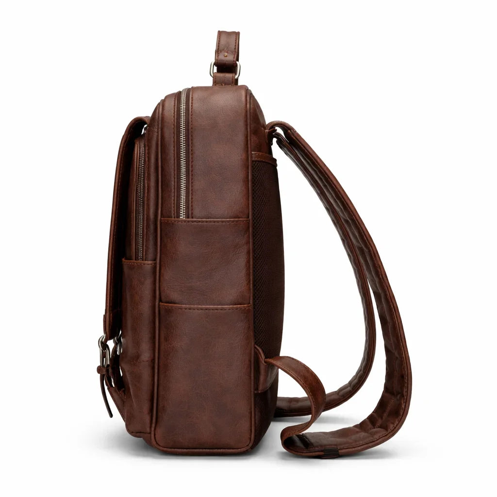 Men's Real Leather Backpack - Marlborough