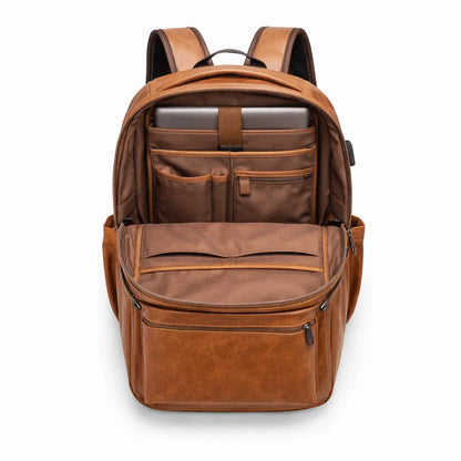 Men's Real Leather Backpack - Oxbridge