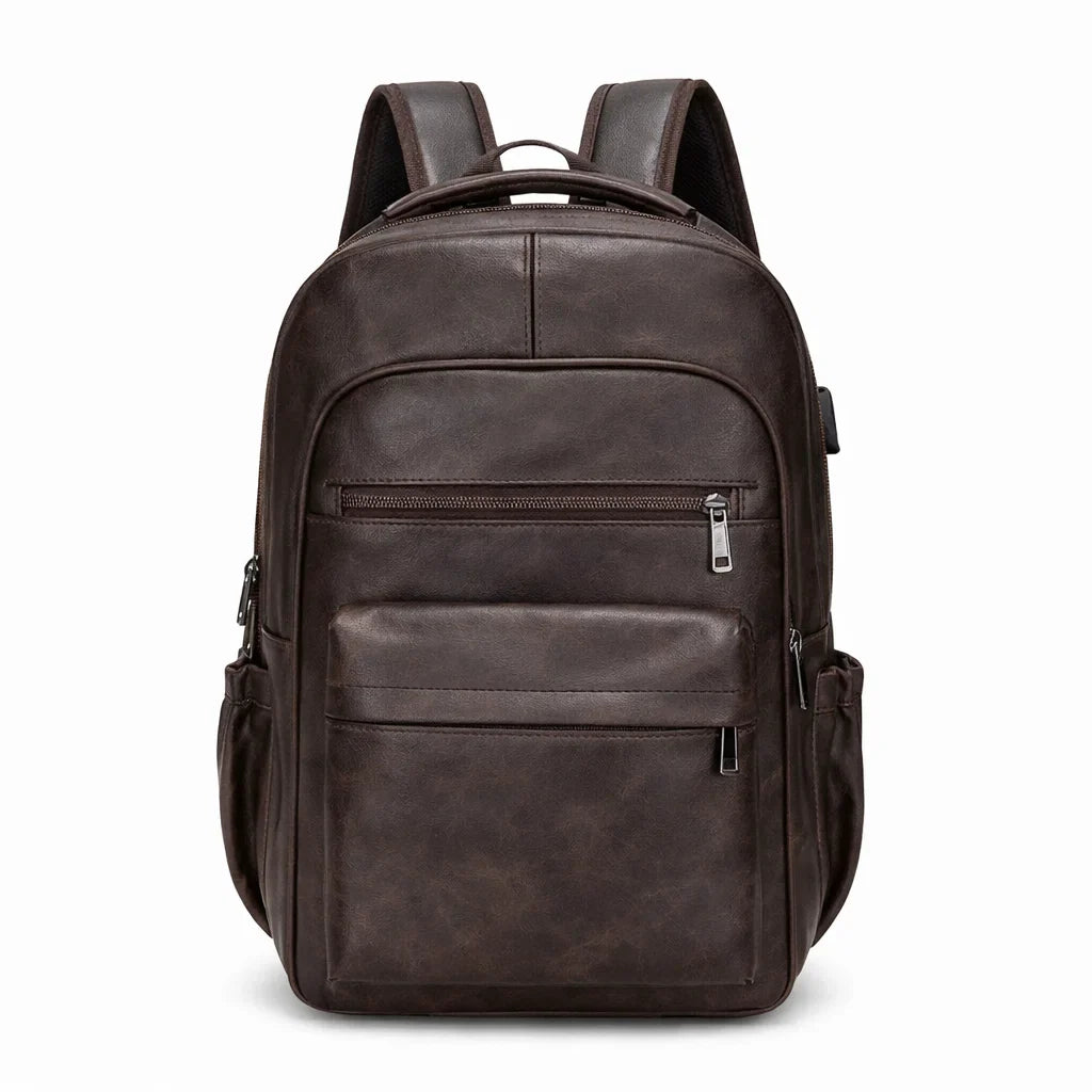 Men's Real Leather Backpack - Oxbridge