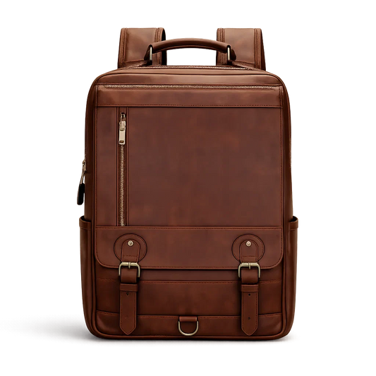 Men's Real Leather Backpack - Marlborough