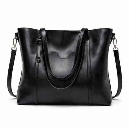 Women's Genuine Leather Messenger Bag - Elegant Woman