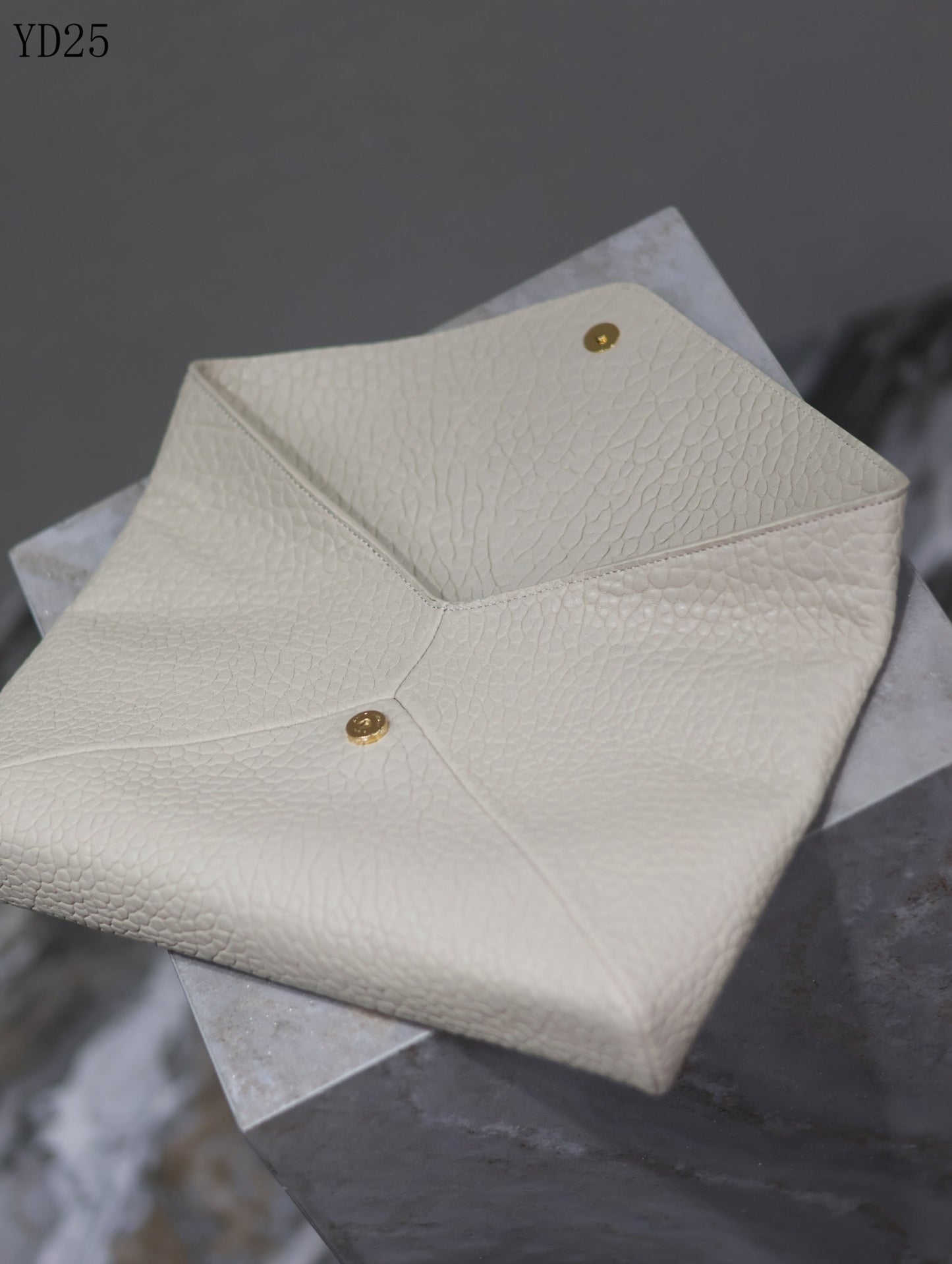 Grainy Leather Clutch Bag