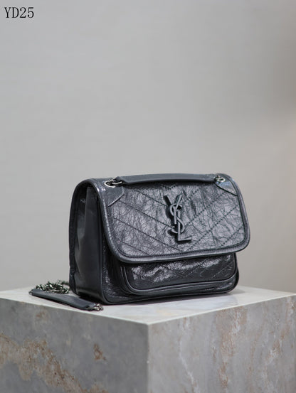 Niki Medium Patent Leather Shoulder Bag