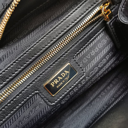 Re-Nylon and Saffiano Leather Two-Handle Bag