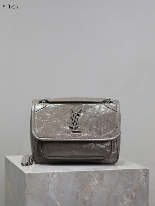 Niki Medium Patent Leather Shoulder Bag