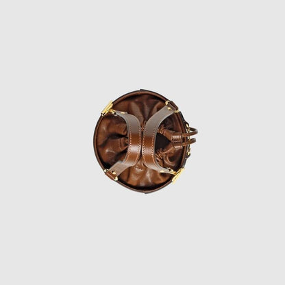 Gucci Horsebit 1955 Small Bucket Bag Brown Leather