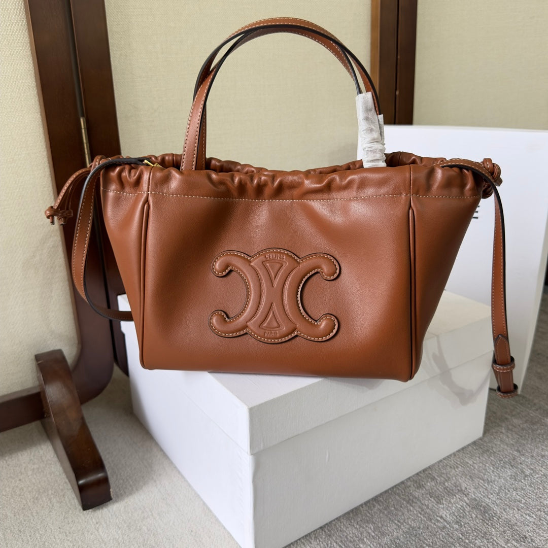 Small Cabas Canvas Drawstring Tote Bag