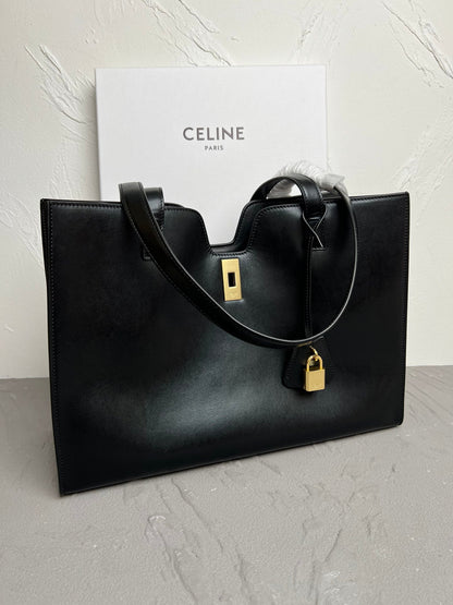Cabas 16 Structured Cowhide Leather Tote Bag