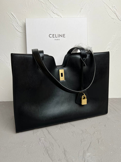 Cabas 16 Structured Cowhide Leather Tote Bag