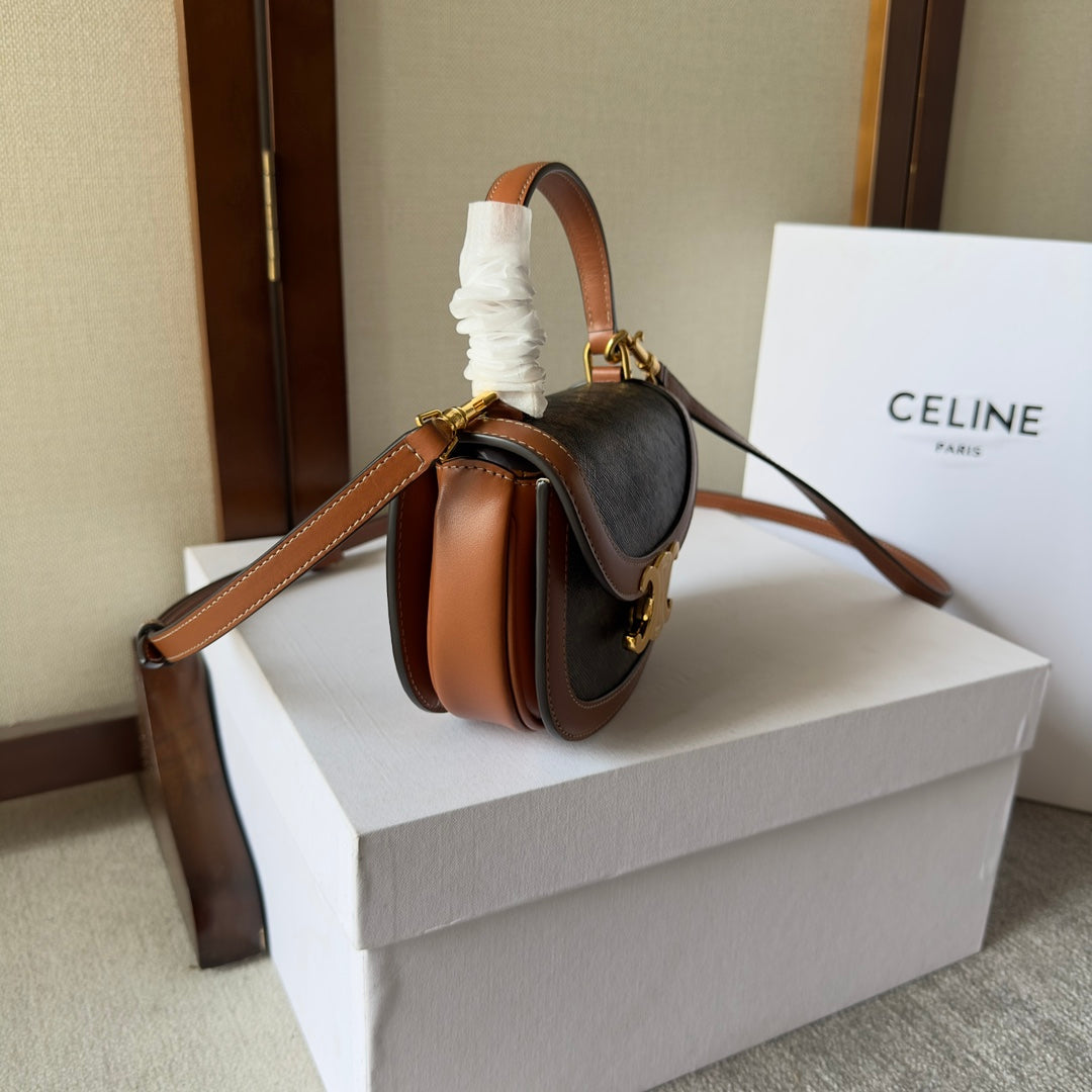 Mini Besace Arc de Triomphe Canvas & Leather Bag
