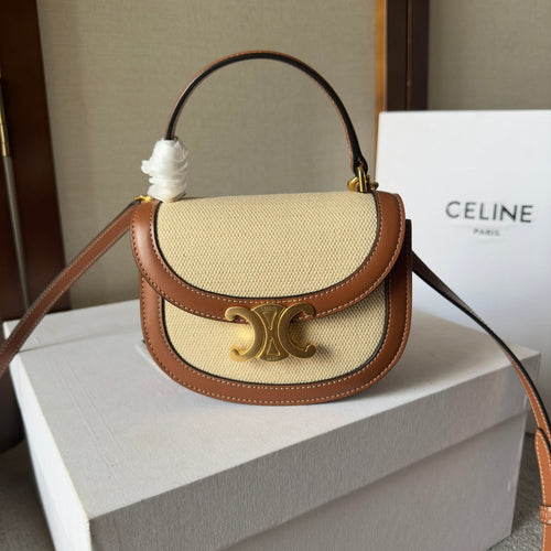 Mini Besace Arc de Triomphe Canvas & Leather Bag