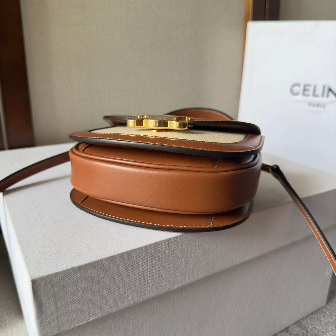 Mini Besace Arc de Triomphe Canvas & Leather Bag