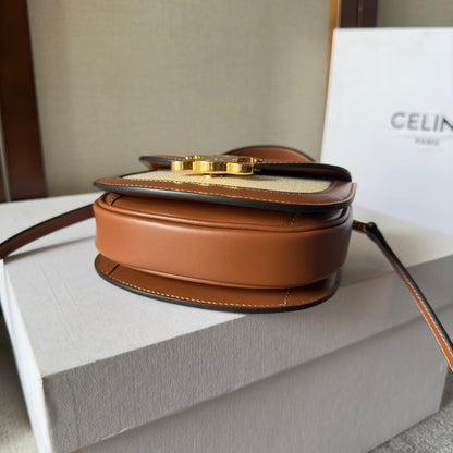 Mini Besace Arc de Triomphe Canvas & Leather Bag