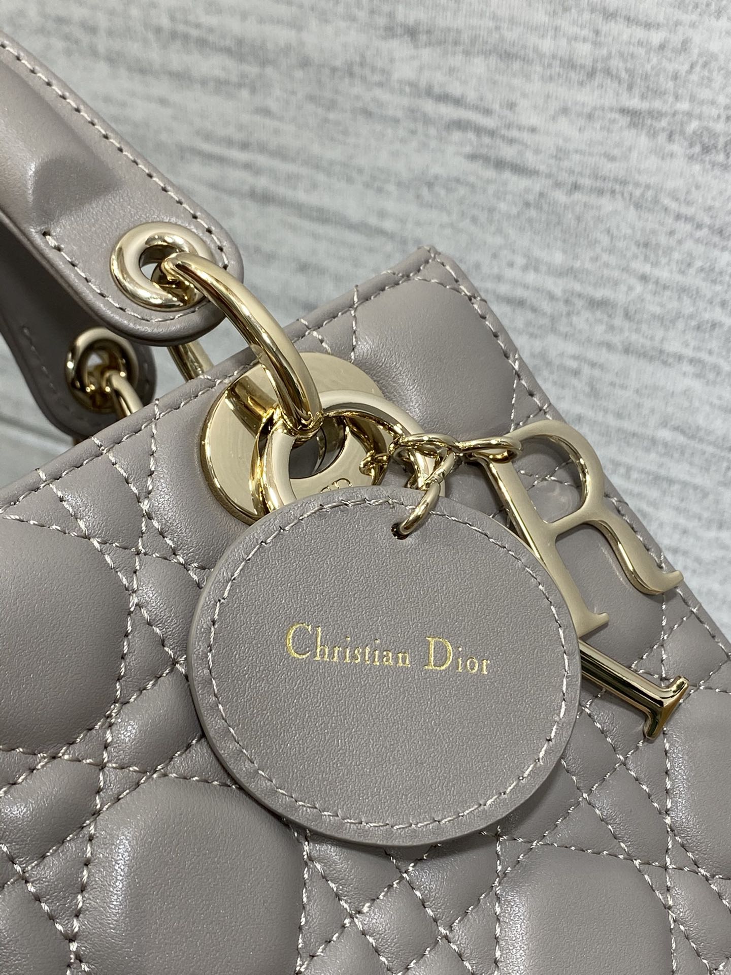 Lady Quilted Leather Top Handle Bag