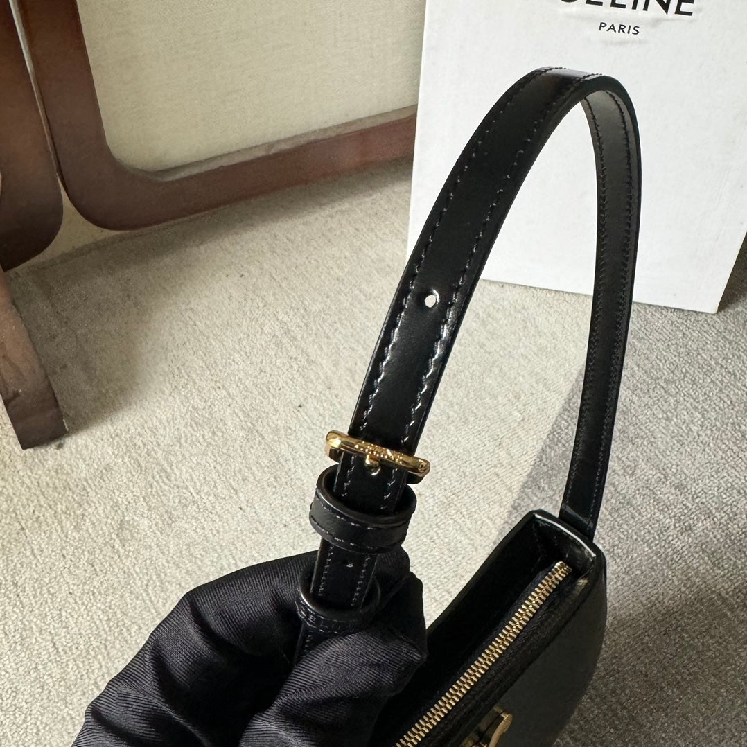 Tilly Medium Glossy Calfskin Leather Handbag