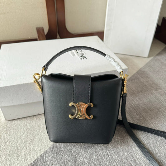 Mini Bucket Triomphe Leather Bag