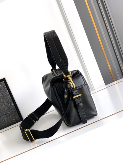 Explorer Lambskin Leather Top Handle Bag