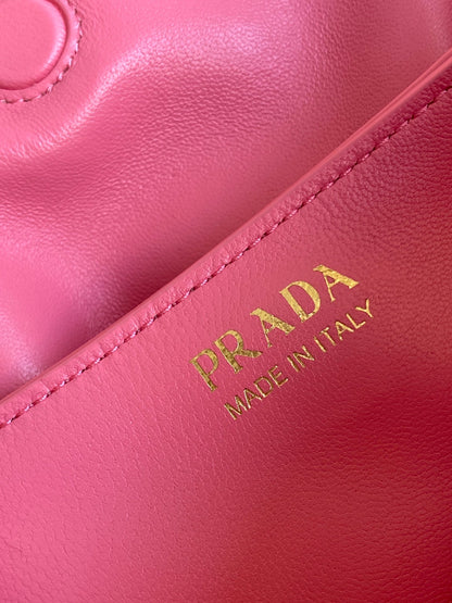 Soft Lambskin Leather Cloud Shoulder Bag