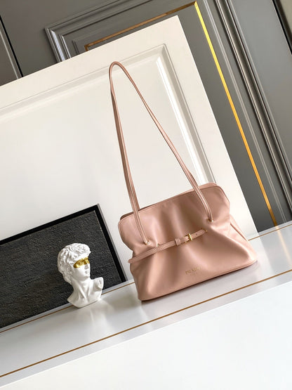 Soft Lambskin Leather Cloud Shoulder Bag