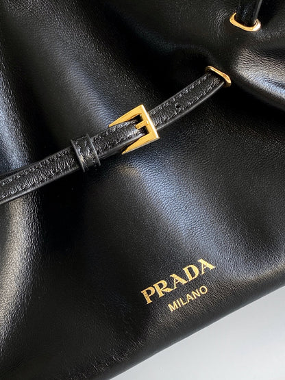 Soft Lambskin Leather Cloud Shoulder Bag