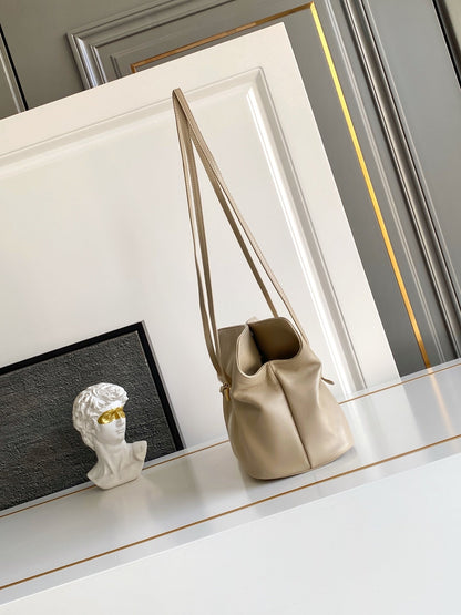 Soft Lambskin Leather Cloud Shoulder Bag