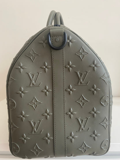 Louis Vuitton Khaki Keepall Bandouliere 50 M57963
