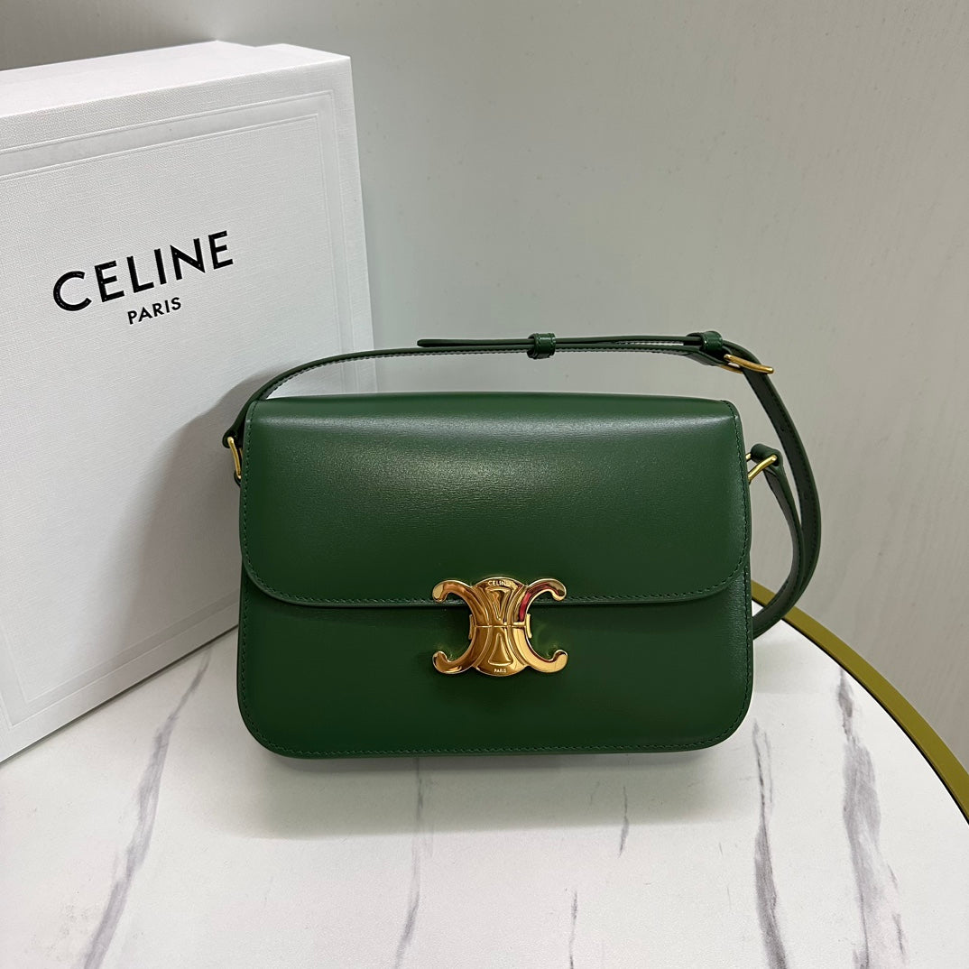 Triomphe Calfskin Shoulder Bag
