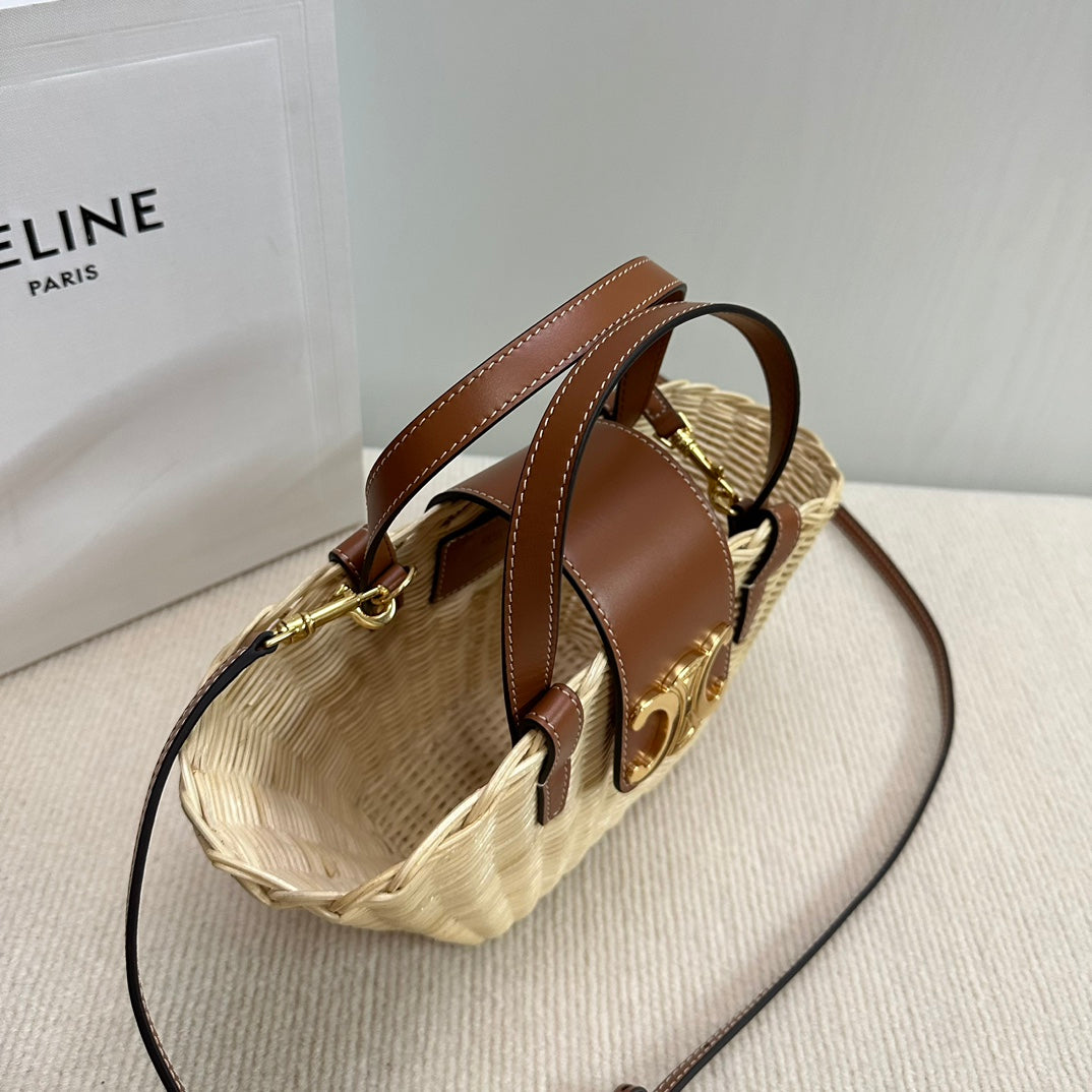 Triomphe Panier Woven Basket Bag